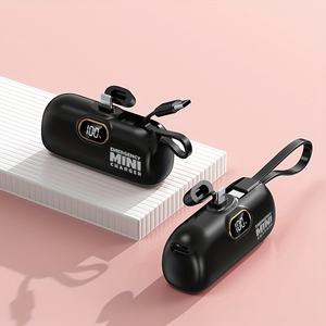 Chxdev แบตสำรองจอแสดงผล LED แบบ2 in 1, พาวเวอร์แบงค์ขนาด5000มิลลิแอมป์ต่อชั่วโมงที่ชาร์จแบบพกพาขนาดเล็กสำหรับชาร์จ <span class=keywords><strong>iPhone</strong></span> - Product Image 6