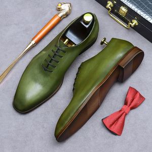 Zapatos Oxford Italianos de Lujo, Hechos a Mano, de Alta Gama, para Caballero, de Cuero, con Diseño Tallado, para Boda - Product Image 4