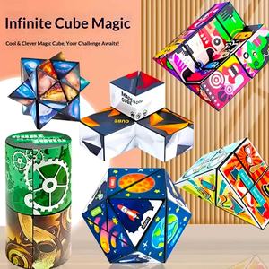 Cube magique infini à succès, puzzle géométrique transformable, jouet éducatif, puzzle 3D à assembler, cube cadeau pour enfants - Product Image 1
