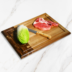 Tabla de cortar de madera ecológica con ranura de jugo para verduras y carne para cualquier cocina y restaurante - Product Image 1