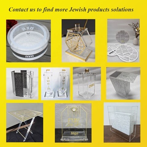 Tasse de lavage Judaica avec motifs personnalisés-Lucite Kiddoush Cup pour le Shabbat juif, la Pâque et la décoration - Product Image 5