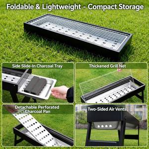 Parrilla Portátil de Carbón Plegable para Camping, Envío Directo desde Polonia, Lista para Enviar - Product Image 4