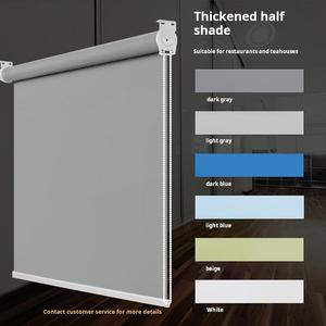 Store à enrouleur occultant de maison sans perçage facile à installer pour les fenêtres ou les portes store à enrouleur à rideau <span class=keywords><strong>opaque</strong></span> gris clair - Product Image 5