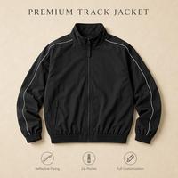 Veste coupe-vent pour homme avec logo personnalisé, tissu performant, surpiqûres réfléchissantes sur les manches, légère, respirante, streetwear urbain pour l'extérieur