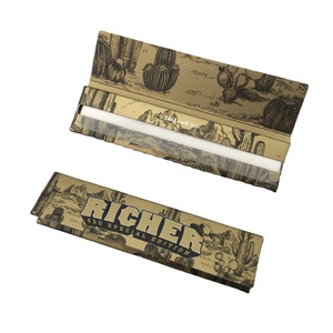 Papier à rouler brun avec insert en papier ondulé, fournitures pour fumeurs, impression à l'encre dorée - Product Image 5