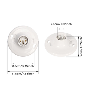 Portalámparas E26 Premium <span class=keywords><strong>Aota</strong></span>, 250V, Baquelita, Base para Bombilla Eléctrica de 4 Pulgadas, 1 Año de Garantía, Seguro - Product Image 2