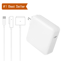 Chargeur d'Ordinateur Portable Adaptateur Secteur 30W/45W/61W/65W/87W/96W/140W avec Port USB-C pour Apple MacBook Pro/Air