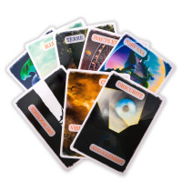 Jeu de cartes de tarot de luxe noir personnalisé, design magnifique, cartes à jouer avec un jeu allemand gratuit pour la famille, échantillon gratuit et boîte à tiroir à vendre