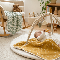 Couverture de sieste d'été pour tout-petits en tissu éponge 100 % coton biologique épaissi, écologique, en gros pour les États-Unis