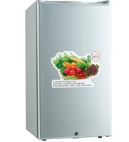 Mini-Frigo 90 L en Acier Inoxydable, Modèle Promotionnel, Dégivrage, Une Porte, Petit Réfrigérateur avec Compartiment Congélateur