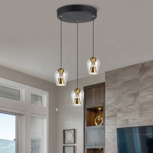 Sunsir SKD 2024 nouveau luminaire suspendu avec abat-jour clair en verre led nordique lustre de restaurant en verre soufflé - Product Image 5