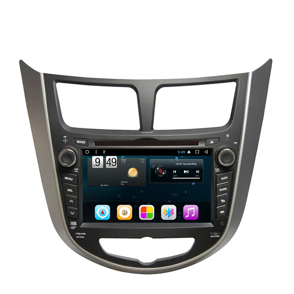 Xunke DVD Player Mobil 9 "8-Core 2 Din Android 9.0, Pemutar untuk Hyundai Accent 2010 2011 2012 2013 2014 2015 2016