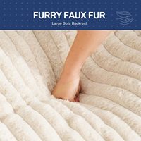 Chaise de canapé pouf à deux places avec accoudoir chaise confortable en peluche pour salon adultes
