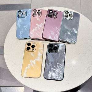 Coque de téléphone électroplaquée à motif plumes colorées, très vendue, résistante aux chutes pour iPhone 17 16 15 14 13 12 11 Pro Max - Product Image 2