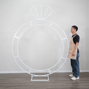 Nuevo Diseño de Soporte Circular Blanco para Telón de Fondo, Soporte de Arco de Diamantes, Arco para Bodas, Soporte para Arco de Flores, Telón de Fondo - Product Image 3