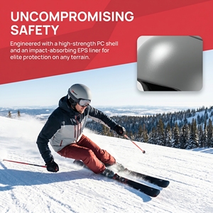VMAXET <strong>MS</strong>-SY048 Unisex CE Certified Sport Ski Helmet PC+EPS Winter Breathable Safety Ear Warmer 6 Air Vents Head Protection - Product Image 2