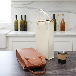 Sac de transport pour deux bouteilles de vin YY en cuir PU, sac fourre-tout portable pour whisky, pochette pour bouteilles de vin pour dégustation, idéal pour <span class=keywords><strong>les</strong></span> châteaux - Product Image 4