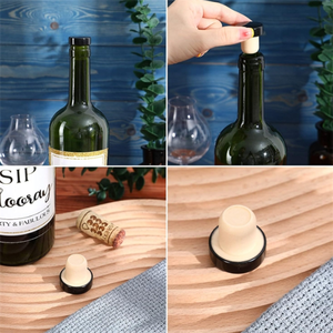 ขายส่งแอลกอฮอล์วอดก้าขวดแก้วสังเคราะห์T-Shaped Stopperจุกไวน์ขวดStoppersไม้ฝาขวด - Product Image 3