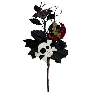 Decorazioni di Halloween piante artificiali foglia d'acero nero bacca <span class=keywords><strong>zucca</strong></span> pick per la decorazione dell'interno <span class=keywords><strong>della</strong></span> casa di Halloween - Product Image 5