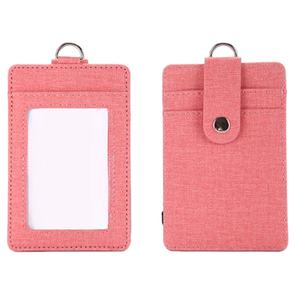 최고의 품질 트렌디 디자인 끈 ID 카드 홀더 PU 가죽 배지 홀더 - Product Image 2