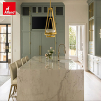 Allandgroup Franch, armoires et comptoirs modernes de luxe, armoires de cuisine murales en marbre personnalisées avec portes doubles pour la cuisine