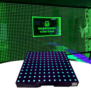 รีโมท/ควบคุมด้วย DMX แบบมีสาย/ไร้สาย พื้นเต้นรำ LED RGB 144 ดวง พื้นเต้นรำดิจิตอล LED สำหรับงานแต่งงาน งานปาร์ตี้ พื้นเต้นรำวิดีโอ - Product Image 2