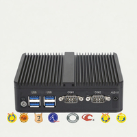 Komputer Mini Tanpa Kipas N95 Baru untuk Kantor Rumah, RAM 8GB SSD, Win10 J6412, Mini PC Industri Terintegrasi, Dual Lan RS232 HD VGA 4G