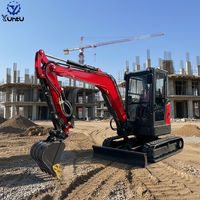 Mini-excavatrice sur chenilles neuve de 0,8 à 3 tonnes, moteur Euro5 EPA du Japon, prix super bas avec composants essentiels : pompe hydraulique et moteur