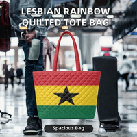 Sac fourre-tout promotionnel NICE Lesbian (Labrys) arc-en-ciel matelassé, grande capacité, pour ordinateur portable 14 pouces, fermeture éclair supérieure, idéal pour le sport et les événements sportifs