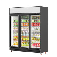 Réfrigérateur à porte en verre pour boissons de supermarché Refroidisseur de cola Armoire Réfrigérateur