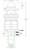 Station météorologique automatique compacte XF700S Agriculture/Station météorologique/Verrière/Photovoltaïque solaire/Ville intelligente Wifi Wilress GPRS