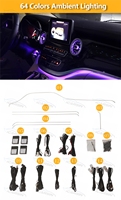Iluminación Ambiental de 64 Colores W447 para Mercedes Benz Clase V 2016 a 2023, Luz Interior W447, Rejilla de Ventilación de Aire Tipo Turbina