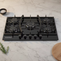 Table de cuisson à gaz encastrable OEM/ODM d'usine, 5 brûleurs, cuisinière à gaz 90 cm, plaques vitrocéramiques pour usage domestique, hôtelier et professionnel