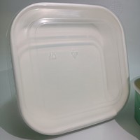 Boîte en papier carrée personnalisée SP2542 avec couvercles transparents, boîte en papier alimentaire, boîte en papier pour emporter avec couvercles transparents