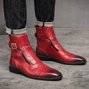 Botas de Hombre de Talla Grande, Estilo Nuevo, Zapatos Casuales, Botas de Piel Sintética de Caña Alta - Product Image 4