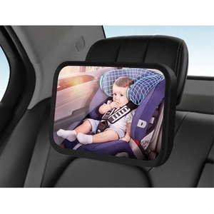 360 Degree Rotating Adjustable Lightweight Foldable Plastic Safety Wide <strong>Square</strong> Baby <strong>Mirror</strong> for Car Backseat - Product Image 1