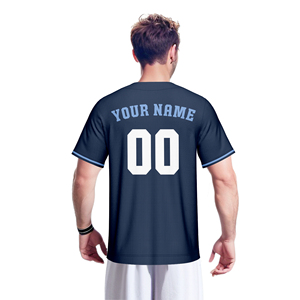 <span class=keywords><strong>Camiseta</strong></span> de Béisbol Deportiva al por Mayor, Cuello en V, Secado Rápido, Transpirable, 260g, con Logotipo, Nombre y Número Impresos por Transferencia de Calor, Manga Corta - Product Image 3