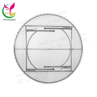Tables pliantes rondes en plastique portables à pieds métalliques, 5 pieds, 12 personnes, pour événements, fêtes, banquets, pas cher