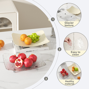 UFORU Grands plateaux <span class=keywords><strong>de</strong></span> séchage <span class=keywords><strong>de</strong></span> fruits en plastique Plateaux <span class=keywords><strong>de</strong></span> <span class=keywords><strong>présentation</strong></span> décoratifs pour fruits secs - Product Image 2
