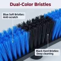 Kit de nettoyage de panneaux solaires télescopique en alliage d'aluminium alimenté par l'eau, ensemble d'outils réglables avec brosse pour le nettoyage des fenêtres