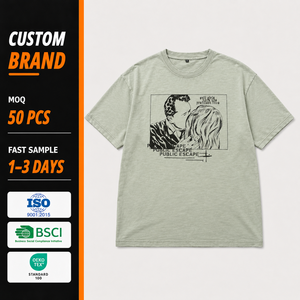 T-shirts Oversize en Coton Personnalisables Col V 150 Seda Hielo Lisses Blancs de Times Ensembles Masculins T-shirt et Remera - Product Image 1