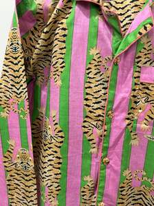 Pijamas de Manga Larga para Mujer, Cuello en V, Verano-Otoño, Casuales, Transpirables, Florales, 100% Algodón Suave - Product Image 2