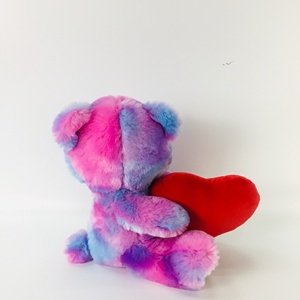 Personalizzare le Peluches di san valentino orso <span class=keywords><strong>rosa</strong></span> con <span class=keywords><strong>cuore</strong></span> rosso impagliato adorabili animali giocattolo peluche orsacchiotto di peluche - Product Image 2