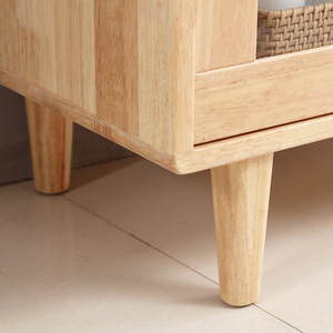 Nordic Solid Wood <b>Sideboard</b> 900mm And Above <b>Storage</b> Kitchen Cabinet Natural Wood Color - Product Image 2