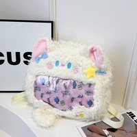 Sacs à dos en peluche en gros d'usine, adorable sac à dos en peluche chat 30 cm, sac à main en peluche dessin animé pour filles