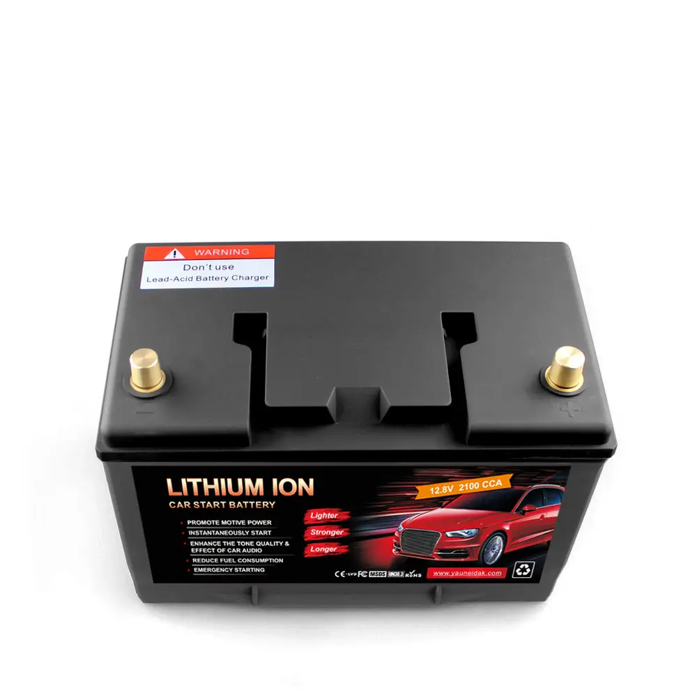 95D31L/R 1300CCA 100Ah 12.8V Dual Purpose Cranking Lithium ion battery for RV/solar system/yacht/golf carts storage and car