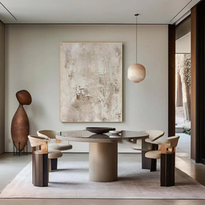 Cuadro Decorativo <span class=keywords><strong>de</strong></span> Lujo para el Hogar, Arte Abstracto con Textura en Tonos Tierra, <span class=keywords><strong>Pintura</strong></span> al Óleo Pintada a Mano sobre Lienzo, Cuadro Moderno Grande para - Product Image 3
