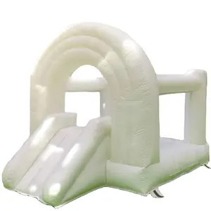 Good Quality Inflatable Wedding Bouncer White Jumper Bounce with blower and shipping cost to door