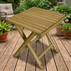 Taburete Plegable de Bambú de Estilo Moderno con Color Personalizable para Hotel, Villa, Dormitorio, Sala de Estar o Bar - Product Image 3