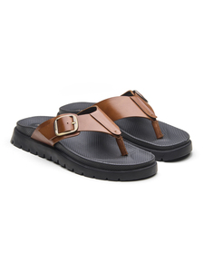Sandalias de Piel de Oveja Importada con Acabado de Piel Crustada, Cómodas, de Punta Abierta, Fáciles de Poner, Ligeras, Calzado Casual - Product Image 1